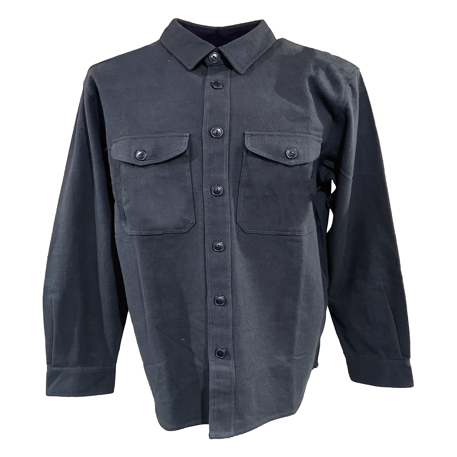Grey_solid_mens_Flannel_buttonup_for_Sale