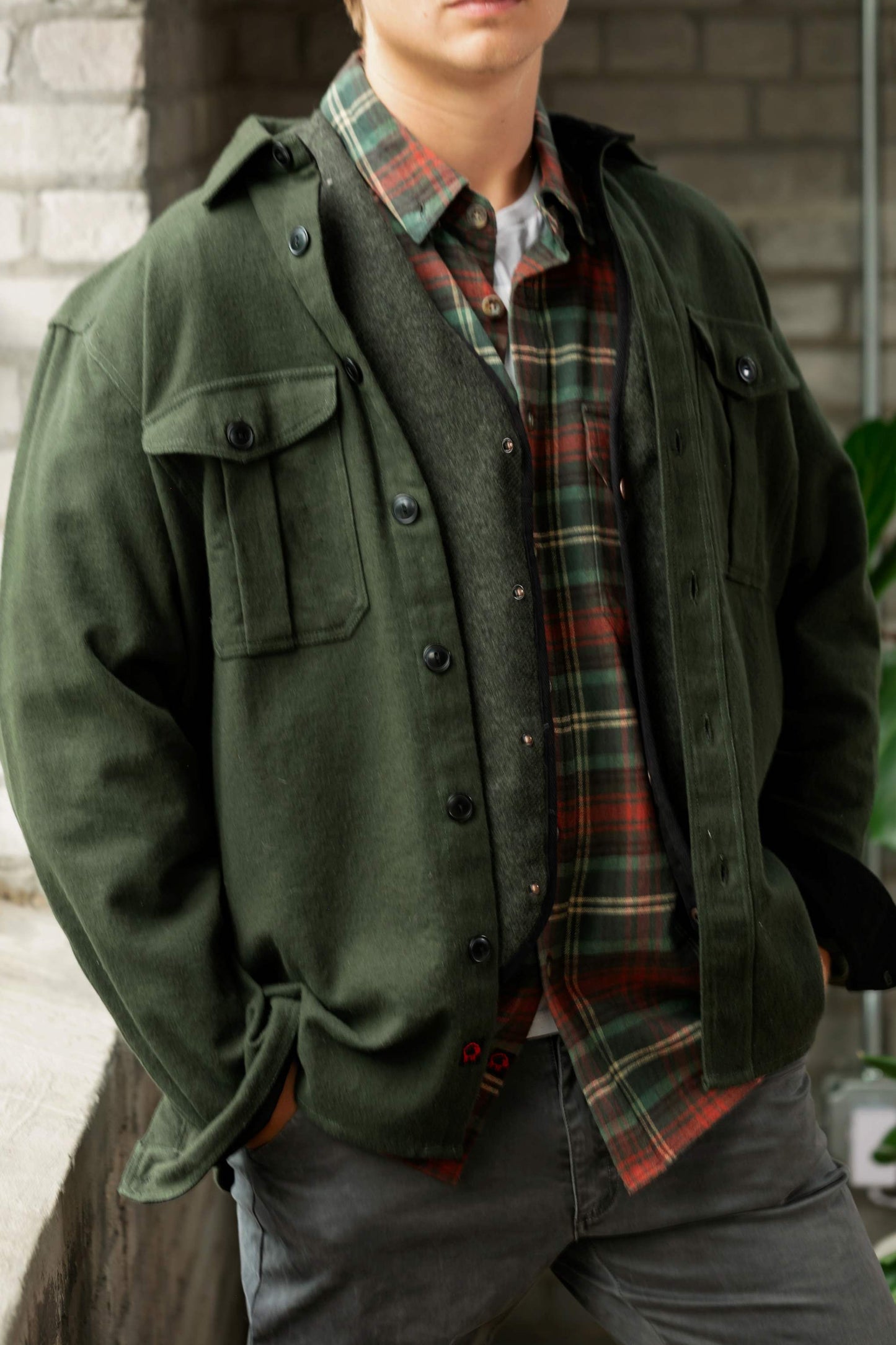 mens_flannel_top_red_and_green