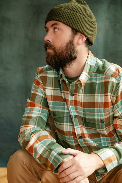 Mens Flannel Shirt 7 OZ |Modern Fit | Tall Woolly Dry Goods