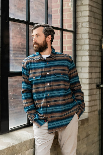 Mens Flannel Shirtjac 9 OZ | Classic Fit | Tall Woolly Dry Goods