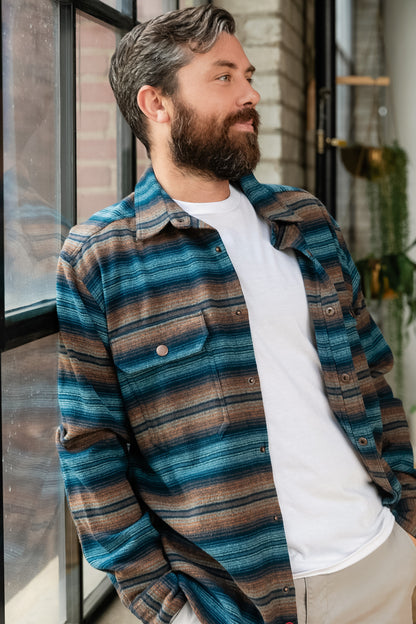 Mens Flannel Shirtjac 9 OZ | Classic Fit | Tall Woolly Dry Goods