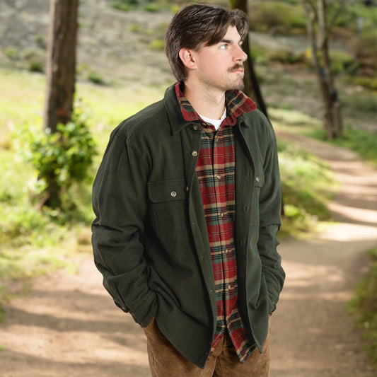Men's Solid Flannel Shirt - 9 OZ Woolly Dry Goods