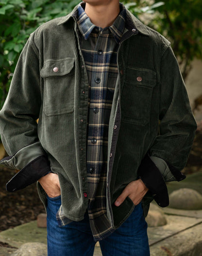 Mens_Blue_and_Khaki_flannel_shirts_For_Sale