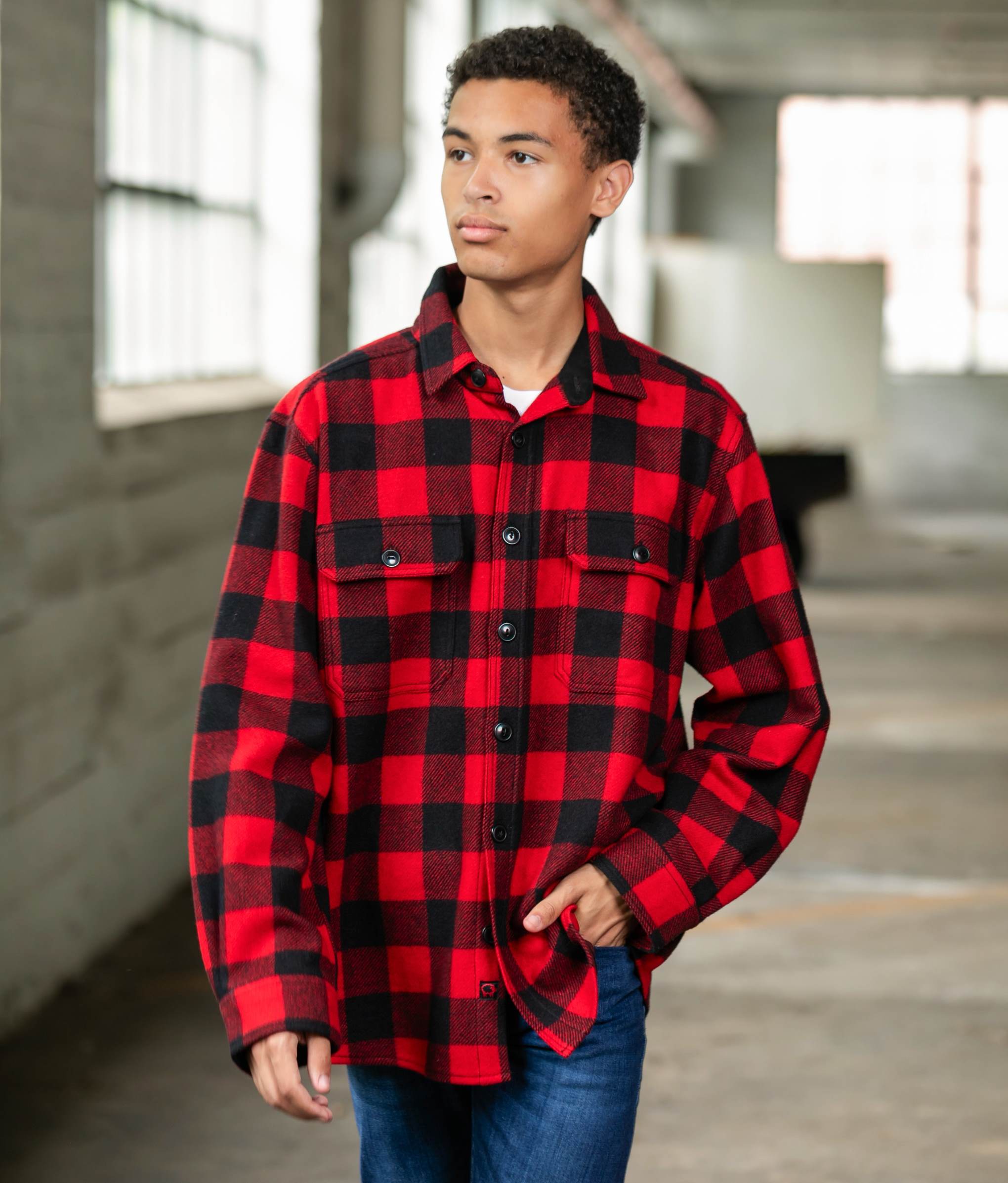 Men's Classic Washable Wool Shirt – 9.75 oz Tall Fit | Woolly Dry