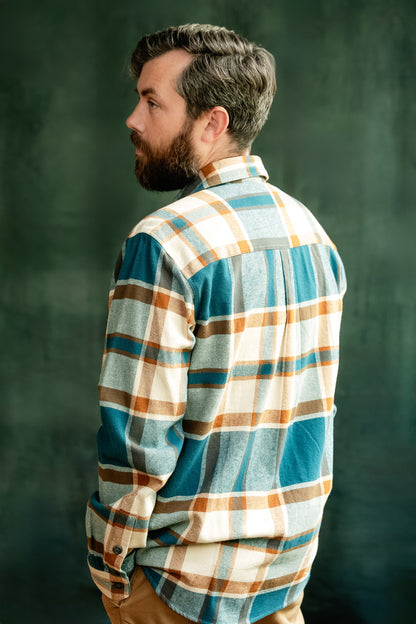 Mens Flannel Shirt 7 OZ |Modern Fit | Tall Woolly Dry Goods