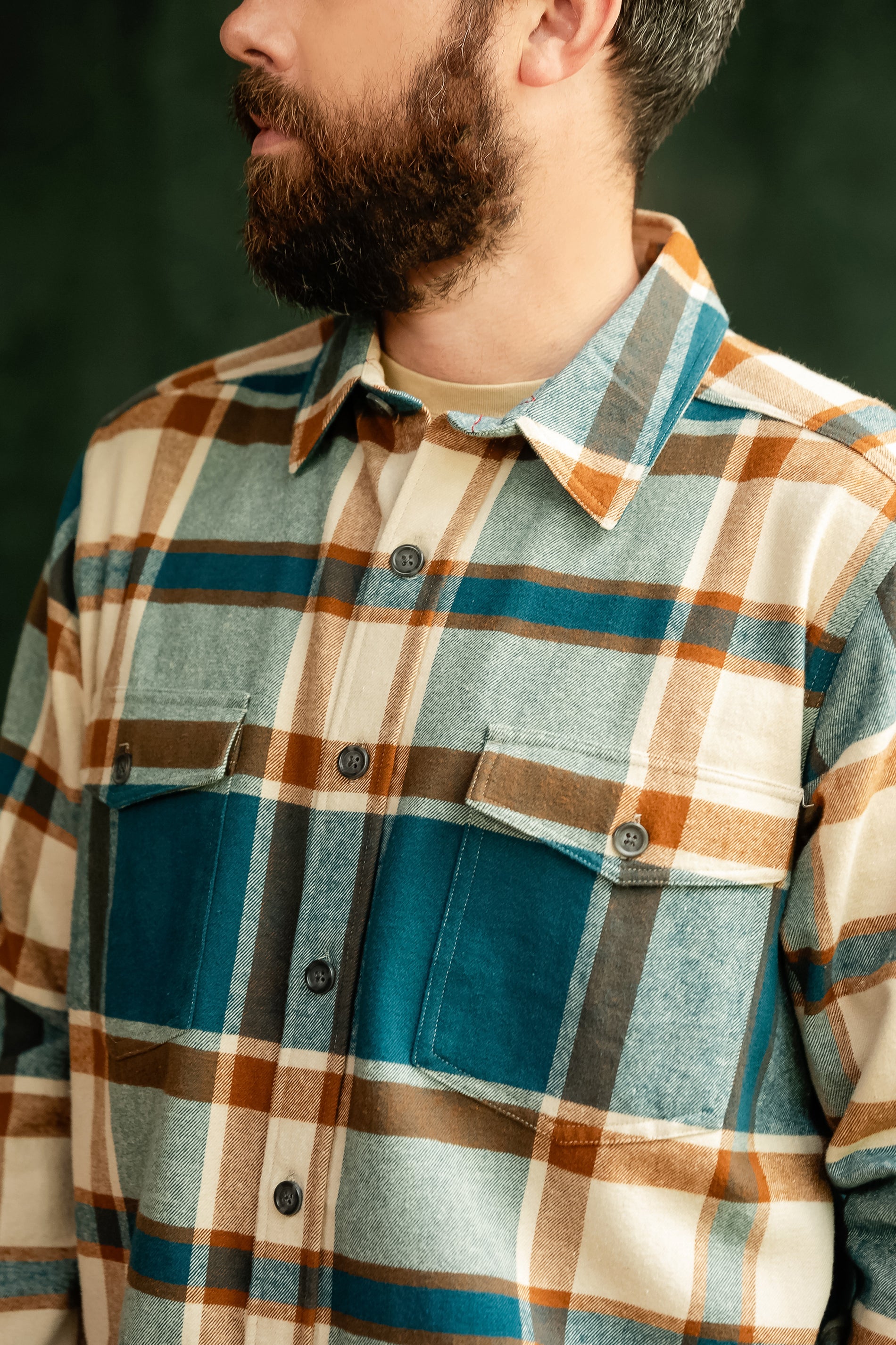 Mens Flannel Shirt 7 OZ |Modern Fit | Tall Woolly Dry Goods