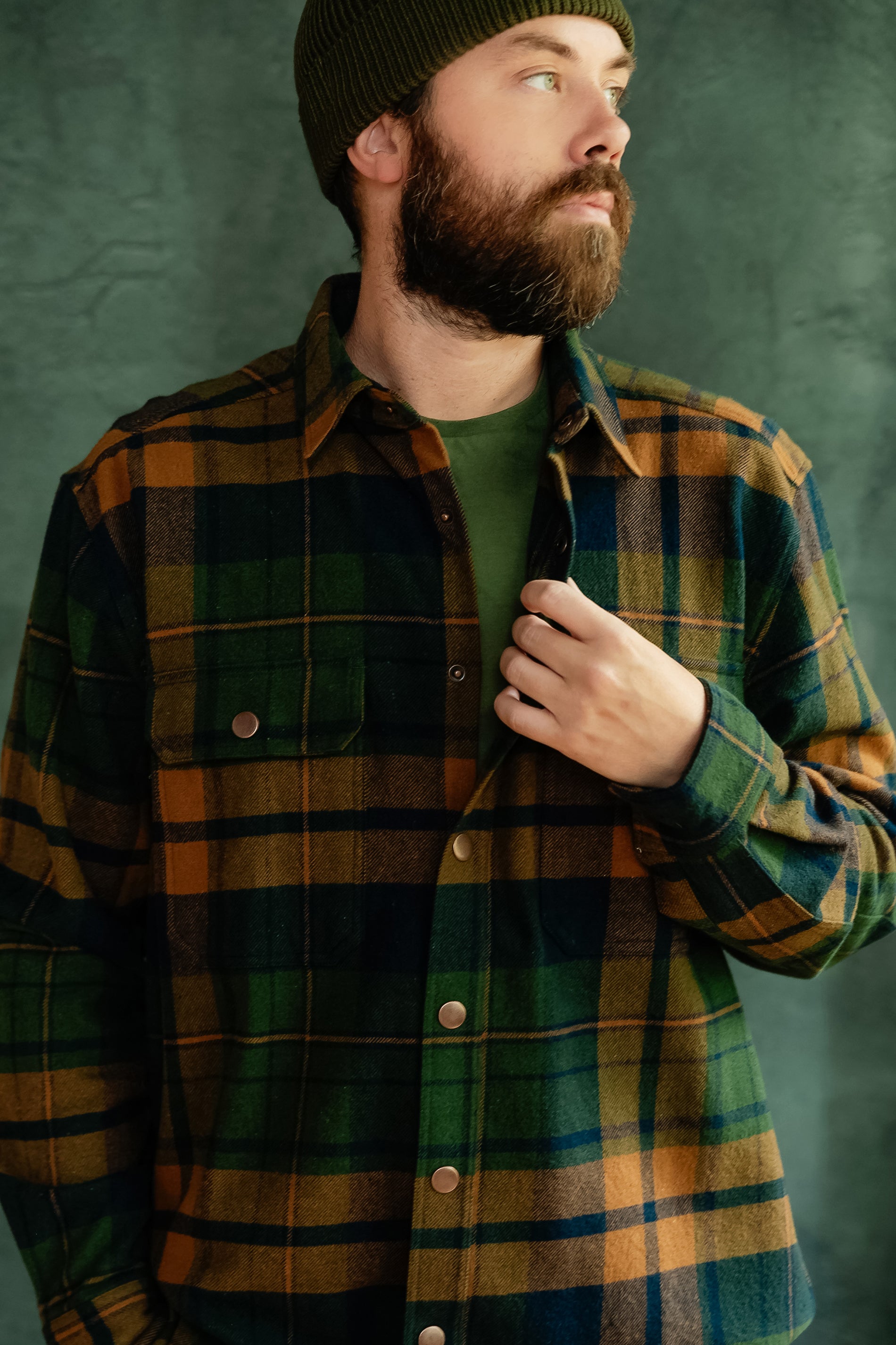 Mens Flannel Shirtjac 9 OZ | Classic Fit | Tall Woolly Dry Goods