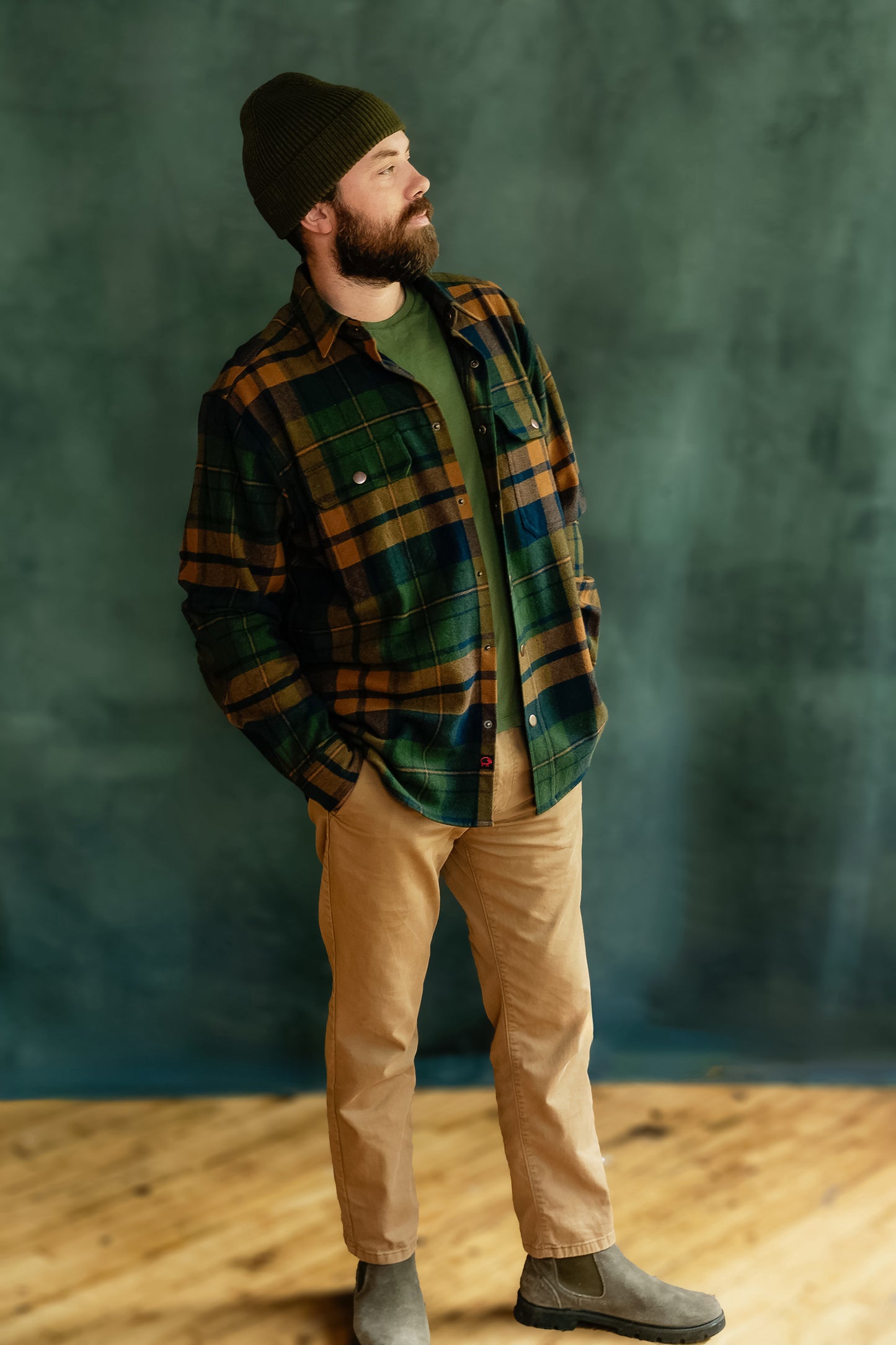 Mens Flannel Shirtjac 9 OZ | Classic Fit | Tall Woolly Dry Goods