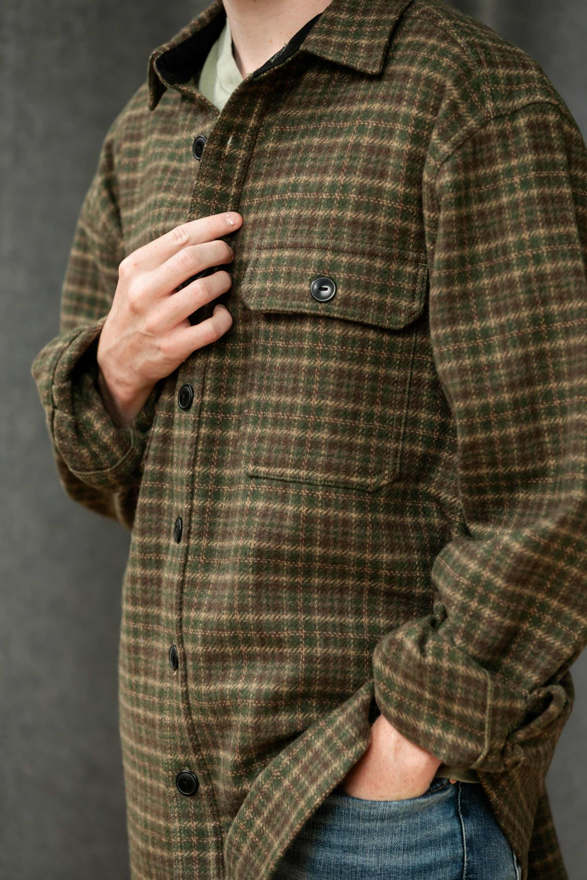 Men's Classic Washable Wool Shirt – 9.75 oz Tall Fit | Woolly Dry