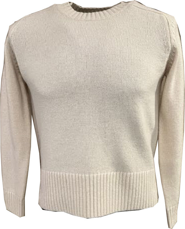 Women's Lambswool/Nylon Solid Crew Sweater