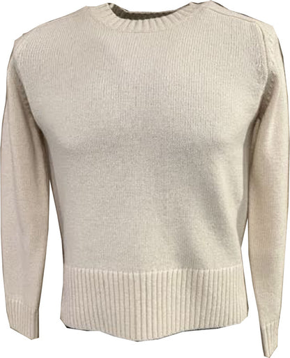 Women's Lambswool/Nylon Solid Crew Sweater