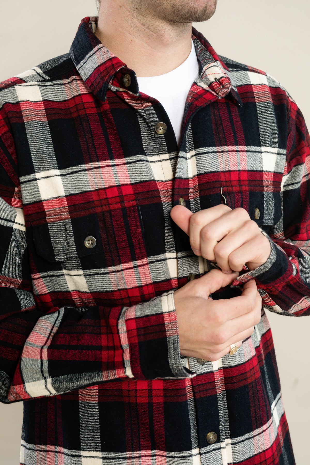 Men's Flannel Shirt - Classic Fit - 7 OZ Woolly Dry Goods