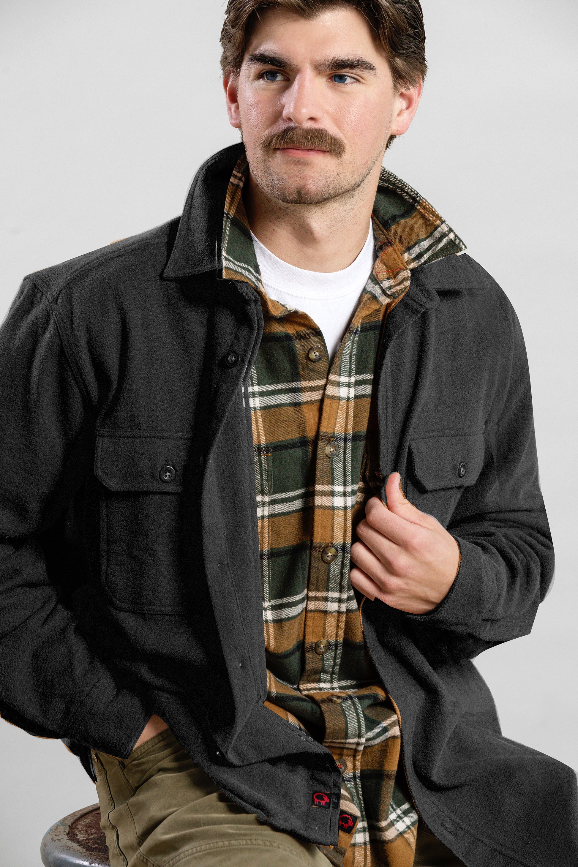 Men's Solid Flannel Shirt - 9 OZ Woolly Dry Goods
