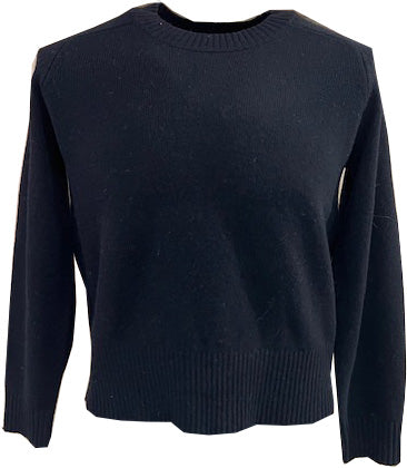 Women's Lambswool/Nylon Solid Crew Sweater